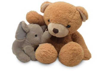 Teddy Bear lift , teddy bear isolated on white background