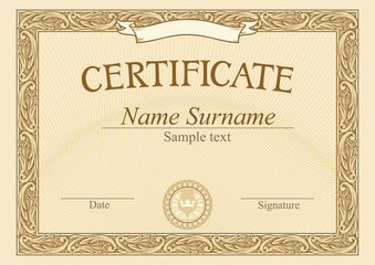 certificate template vector design