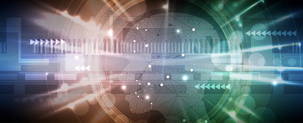 Obraz premium Conceptual technology illustration of artificial intelligence