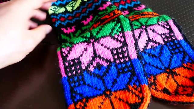 great hand-knitted patterned and multi-colored booties socks,Anatolian handicrafts, turkey