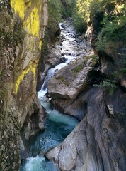 Passer-Schluchtenweg zwischen St. Leonhard und Moos in Südtirol