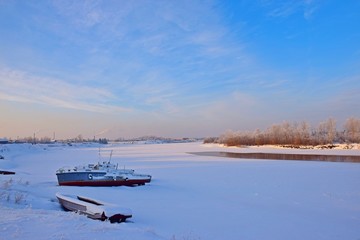 river in winter