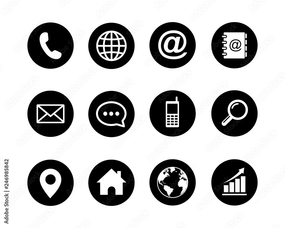 Poster web icon set. set of web icon symbol vector