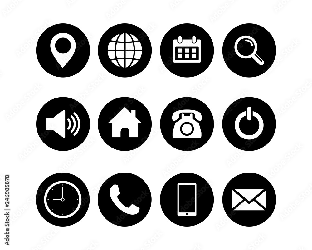 Poster web icon set. set of web icon symbol vector