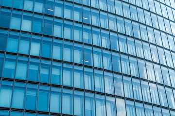 Glass windows of skyscrapers in Lujiazui Financial District, Shanghai..