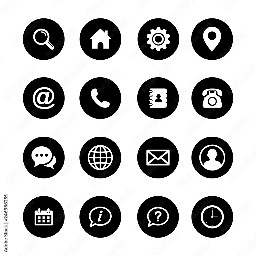 Poster web icon set. set of web icon symbol vector