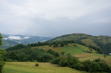 Balkan mountains landscape in Romania