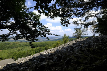 Blockschutthalden und Naturwaldreservat am Schafstein, Biosphärenreservat Rhön, Hessen, Deutschland