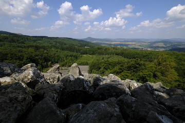 Blockschutthalden und Naturwaldreservat am Schafstein, Biosph&auml;renreservat Rh&ouml;n, Hessen, Deutschland