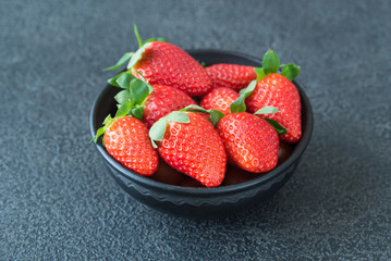 Bowl of fresh strawberries