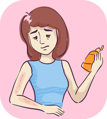 Girl Symptom Skin Sensitivity To Products