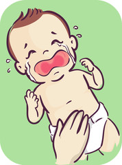 Baby Abdominal Cramps Illustration