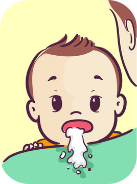 Baby Reflux Illustration