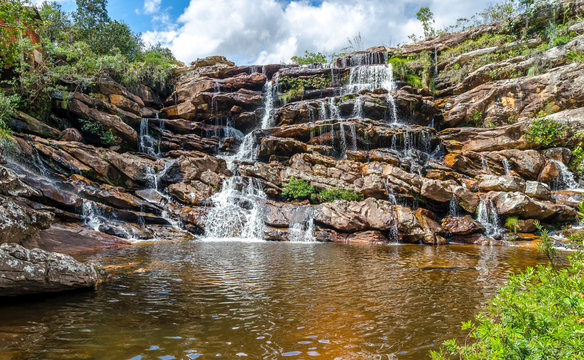 Brazil journay .Waterfall  in  the country side the  state of Minas Gerais , Brazil.  Diamantina / Serro region.
