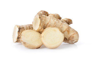 Curcuma xanthorrhiza Roxb. Wan-chak-mot-luk. (Thailand Name ) on white background