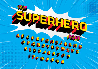 Superhero Comic Style Vector Font © FotoGraphic