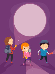 Stickman Kids Flashlight Solving Mystery