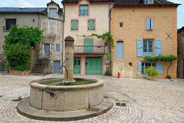 Fototapeta na wymiar Fontaine, Ispagnac, Lozère, occitane, Parc National des Cévennes, France