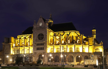 The church of Saint Eustache is considered a masterpiece of late Gothic architecture, Paris, France.