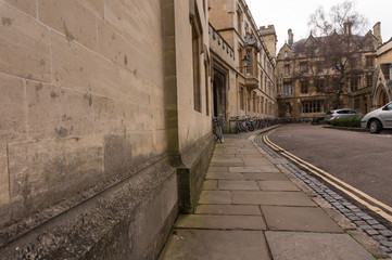 Oxford City, United Kingdom - Exploring campus of Oxford and its colleges on a summer day. Conceptual image of education and tourism.