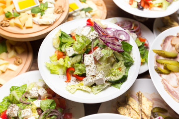 salads on the holiday table