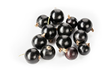 ripe currant on white background