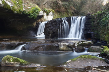 Obraz premium Chia waterfalls in the winter, Viterbo, Lazio, Italia