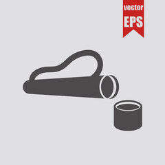 Paper tube icon.Vector illustration.