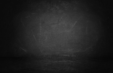 dark chalk board with studio background - obrazy, fototapety, plakaty