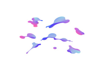 Template of fluid organic shapes. Abstract liquid gradient shapes. Set of abstract modern graphic elements