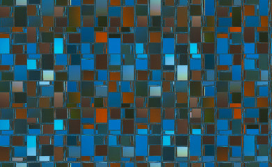 Fototapeta premium Abstract background illustration with distorted repeated boxes pattern