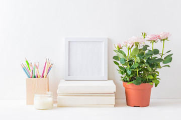 Home interior with decor elements