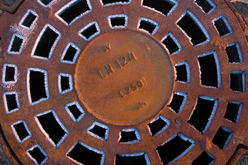 manhole on the street