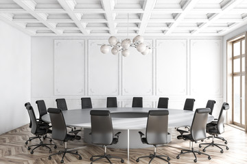 White meeting room interior