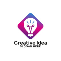 creative idea logo design template. bulb vector icon symbol design