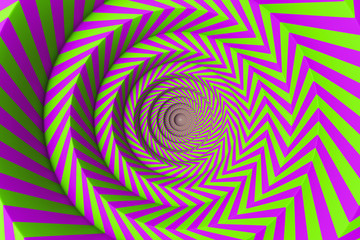 Fototapeta na wymiar Green and pink concentric circles pattern