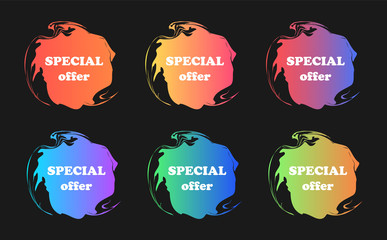 Special offer badges. For goods, products and real estate. Marketing. Vector illustration. 