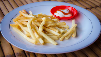 French fries with ketchup 
