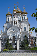 Fototapeta na wymiar Orthodox Church in Gorlovka Donetsk region 