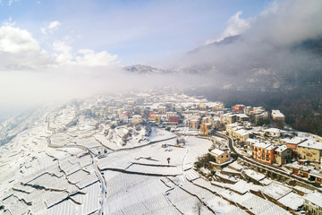 Valtellina (IT) - Sondrio - Frazione Sant'Anna - Convento di san Lorenzo - Vista aerea