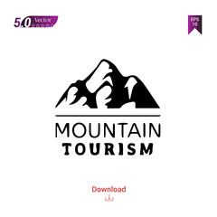 Outline MOUNTAIN icon isolated on white background. Line pictogram. Graphic design, mobile application, logo, user interface. Editable stroke. EPS10 format vector illustration