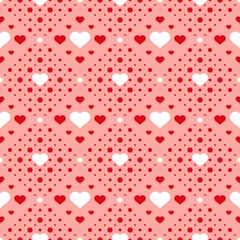 dots and hearts pattern