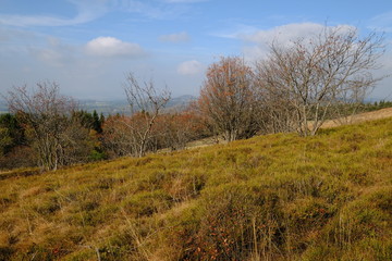 Wasserkuppe und  Pferdskopf in der Rhön im Herbst, Biosphärenreservat Rhön, Hessen, Deutschland