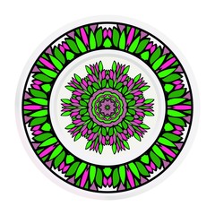 decorative plates for interior design. Color mandala ornament. Vector illustration.
