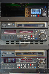 Old vintage professional digital video tape video tape recorders for live broadcast