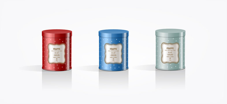 Packaging Design Cylinder Container Holiday Tea Tin Cookie Jar