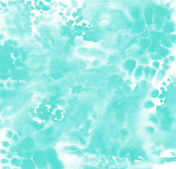 Turquoise mint watercolor texture Hand painted watercolor background