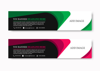 Layouts of modern web banners.