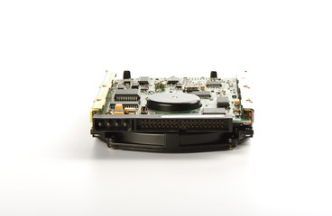 Used hard disk isolated on a white background.