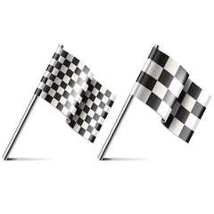 Racing flag isolated on white vector illustration